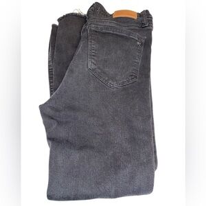 Madewell jeans skinny button fly distressed @ankles mid rise pockets size 27